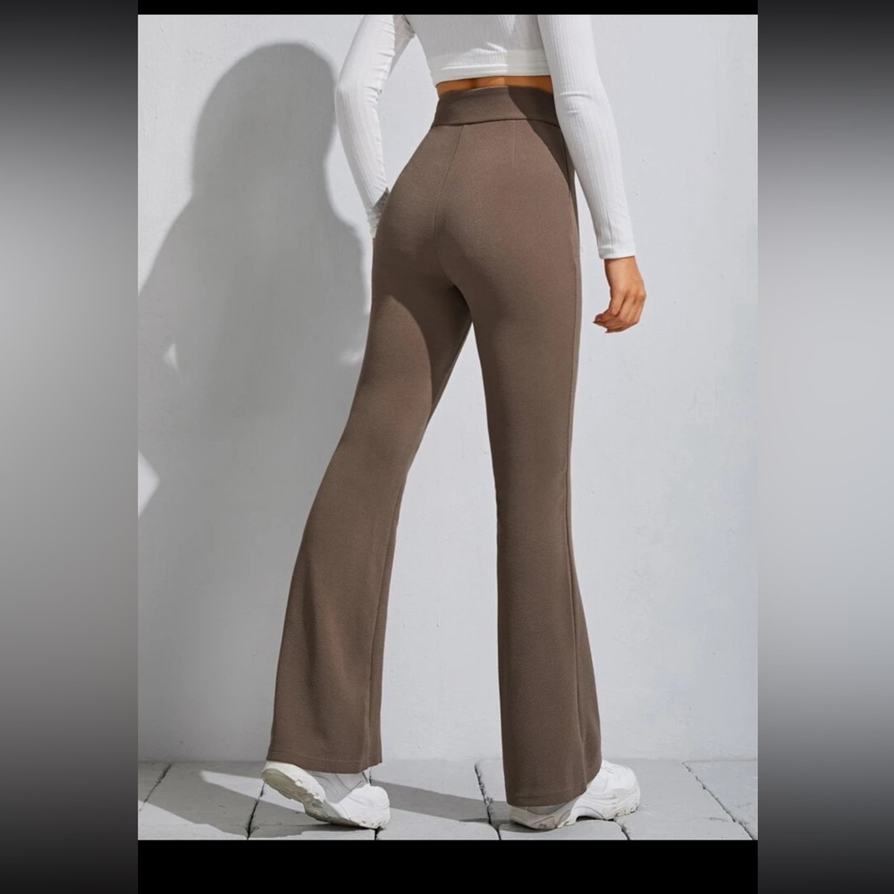 High waisted flared leg pants